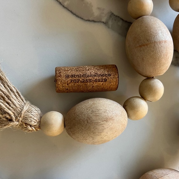 Decorative Wood Bead Garland | 60" long - Picture 2 of 4